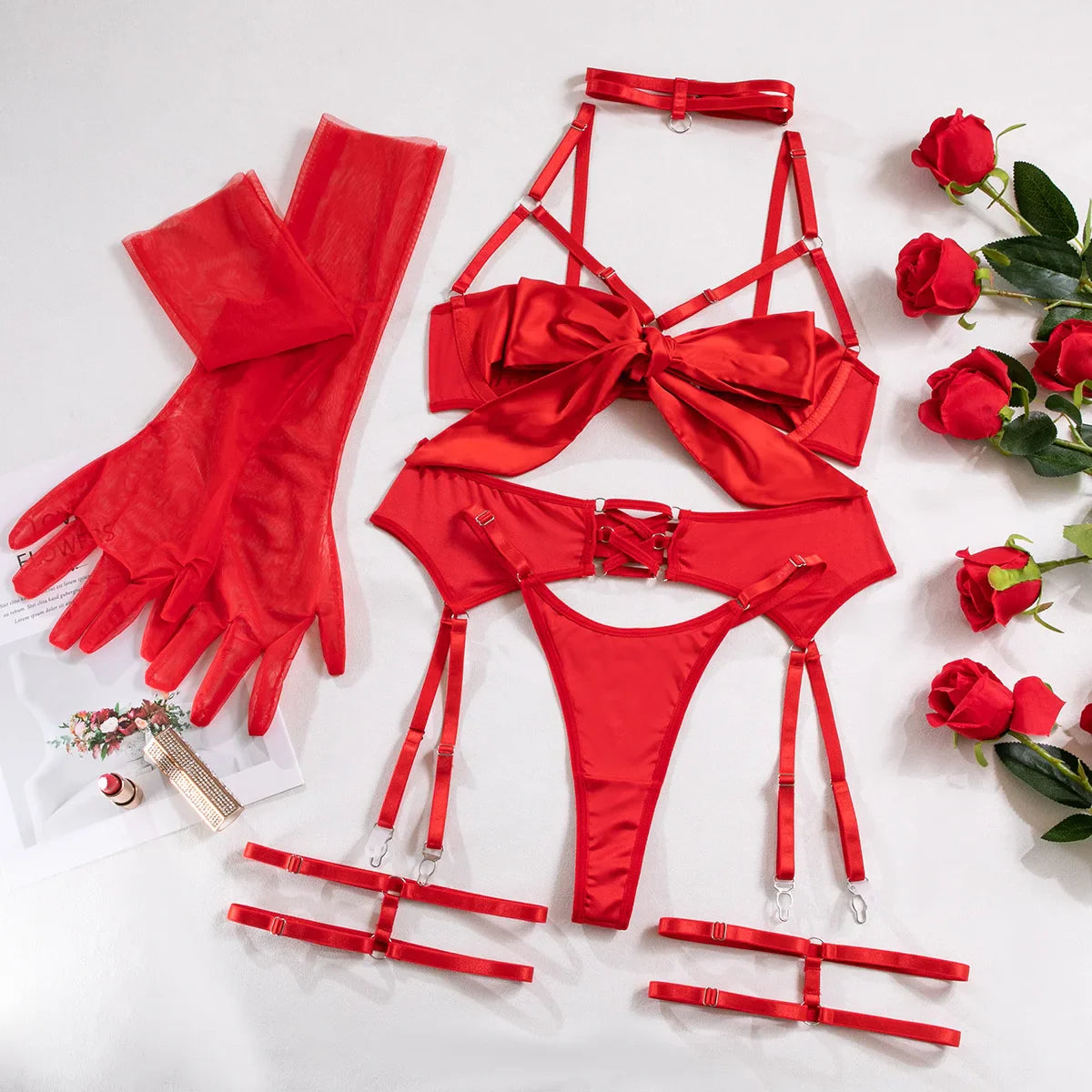 Toucheart Lingerie Daring Lingerie Chest Bow Tie Chest Open Passion Temptation Uniform Sex Underwear