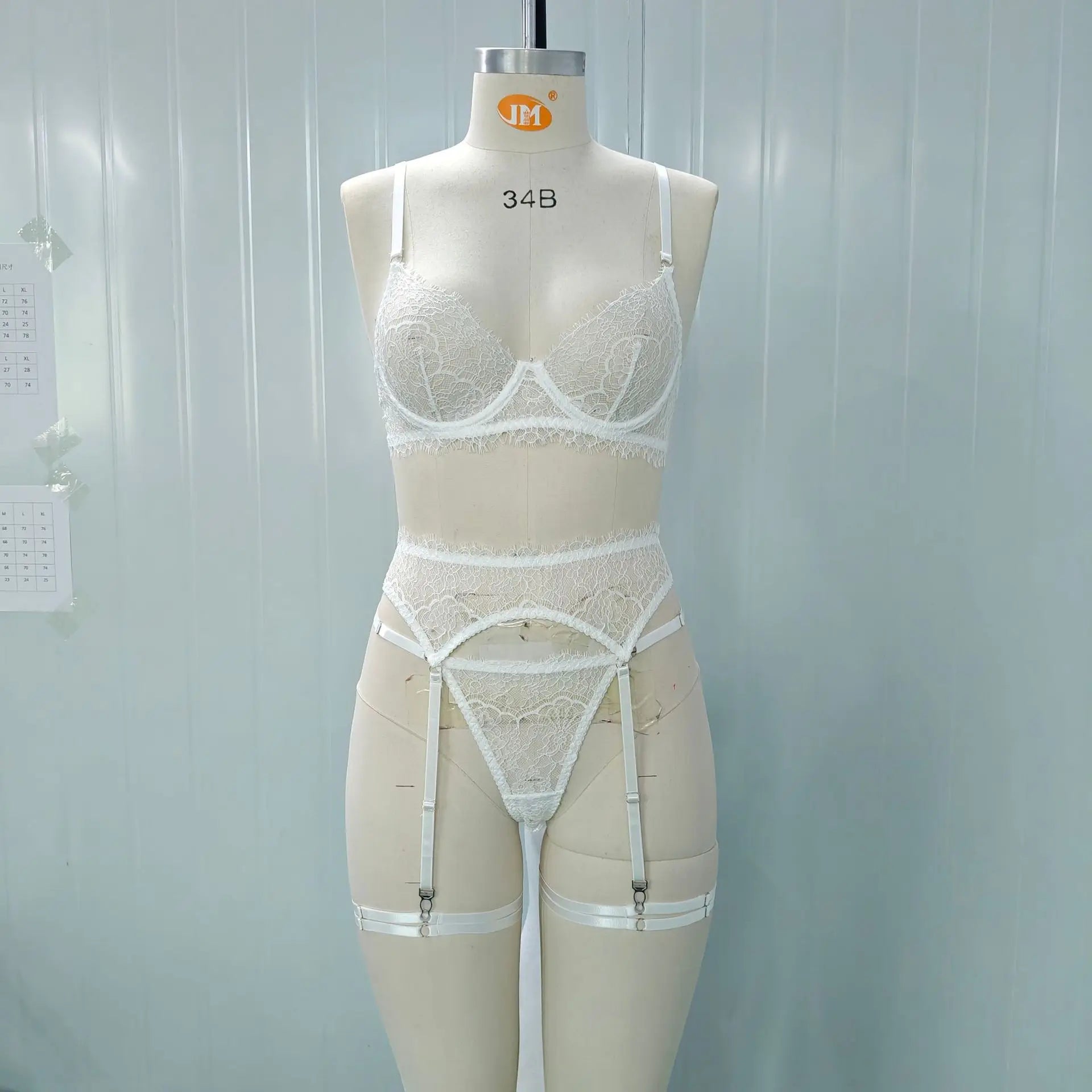Toucheart Lace Lingerie Panty Garters See-through Slim Exposed Navel Erotic Set