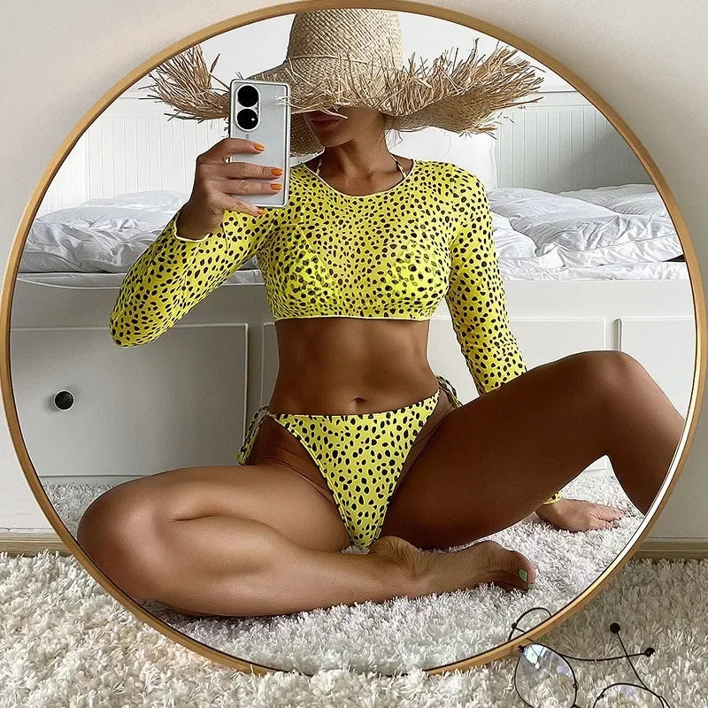 Toucheart Leopard Swimsuit Items Halter Micro Bikini Top Separately Print Bathing Suit Brazilian Low Waist Beachwear