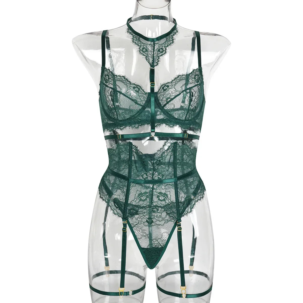 Toucheart Lingeries Sleepwear Lingerie Thin Transparent Lace Bra Set See Through Female Erotic Underwear