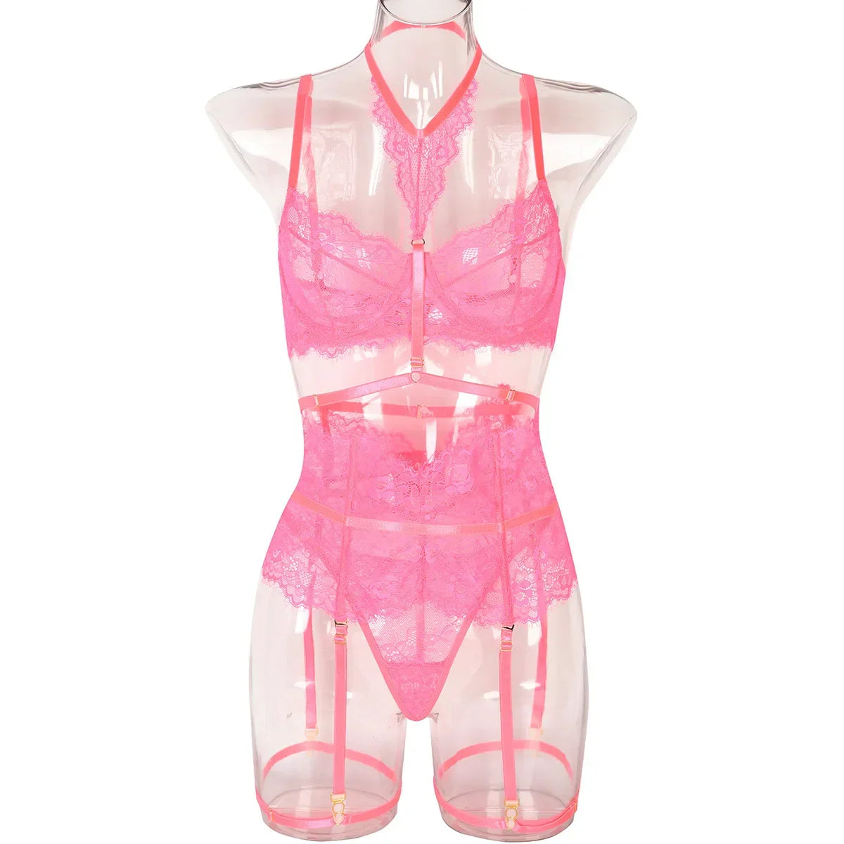Toucheart Lingeries Sleepwear Lingerie Thin Transparent Lace Bra Set See Through Female Erotic Underwear