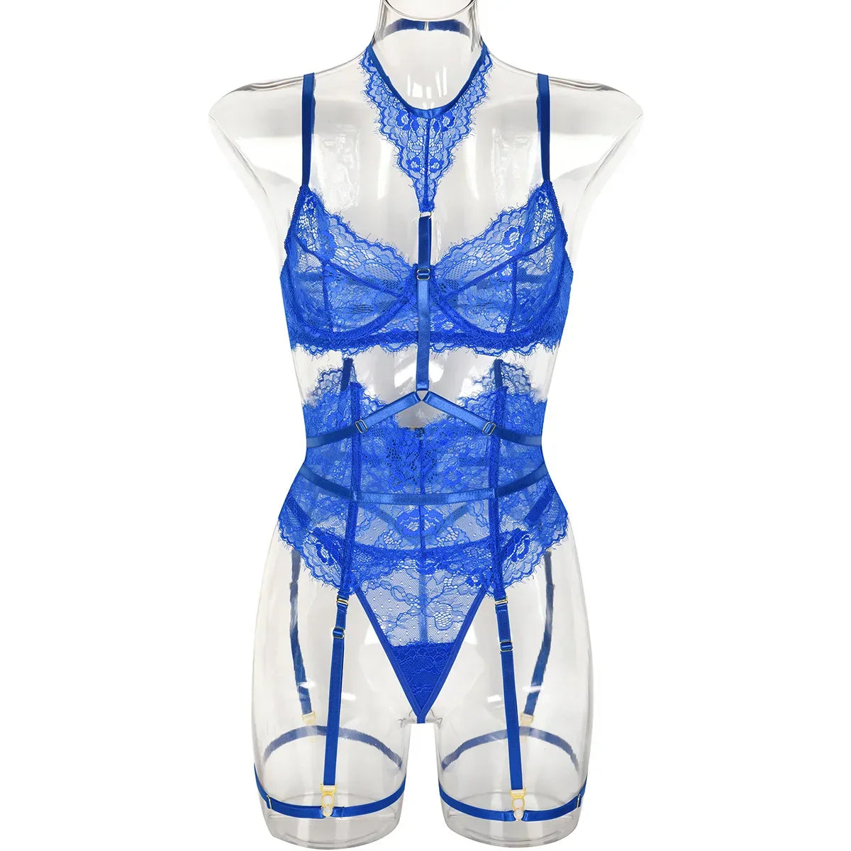 Toucheart Lingeries Sleepwear Lingerie Thin Transparent Lace Bra Set See Through Female Erotic Underwear