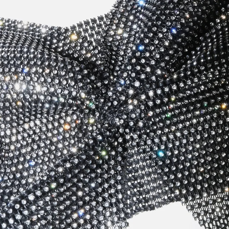 Toucheart Bow Knot Rhinestones Perspective Suspender Bratie Fishing Slit Lining Sleeveless Backless Bra