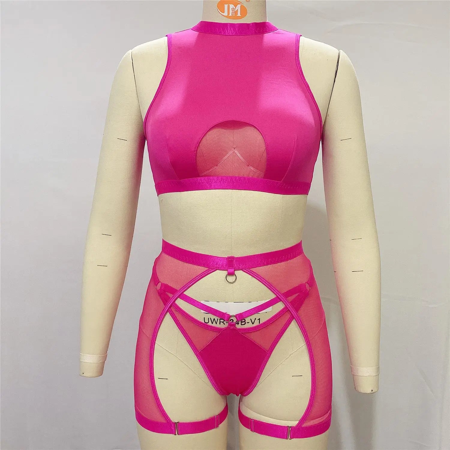 Toucheart Female Lingerie Micro Underwear Wireless Underwear Stylish Perspective Solid Color Bra Set