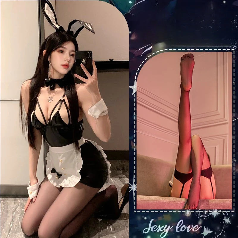 Toucheart  Maid Cosplay Uniform Slim Backless Bow Knot Romantic Premium Cute