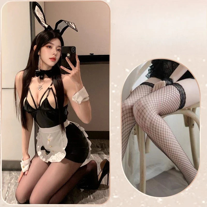 Toucheart  Maid Cosplay Uniform Slim Backless Bow Knot Romantic Premium Cute