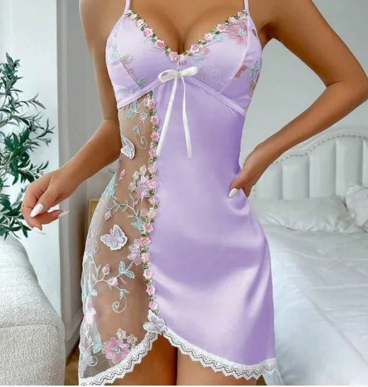 Toucheart Lingerie Suit Girl Suspender Lace Backless Perspective Home Nightgown Lingerie