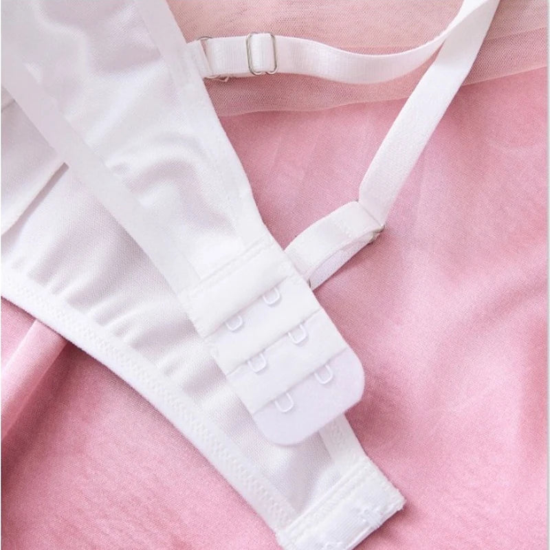 Toucheart Lingerie Lace Transparent Underwear  Embroidery Brief Set Bra Kit Push Up Breves Sets Thin Erotic Bras