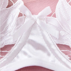 Toucheart Lingerie Lace Transparent Underwear  Embroidery Brief Set Bra Kit Push Up Breves Sets Thin Erotic Bras