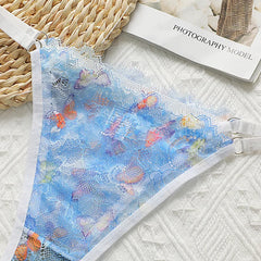 Toucheart Ultra Thin Underwear Transparent Lace Underwear Comfortable Breathable Briefs Exotic Mesh Underwear