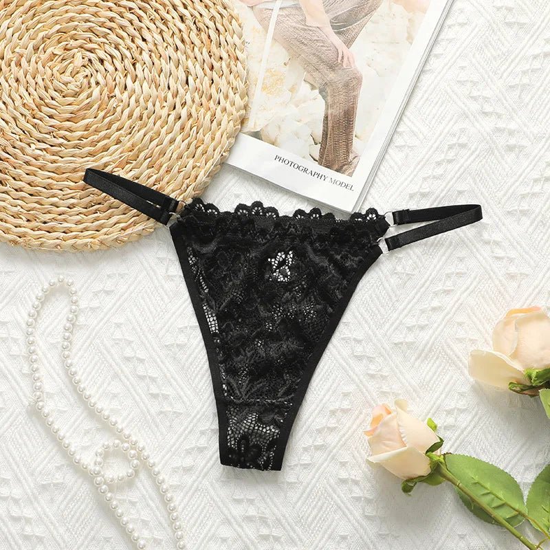 Toucheart Ultra Thin Underwear Transparent Lace Underwear Comfortable Breathable Briefs Exotic Mesh Underwear