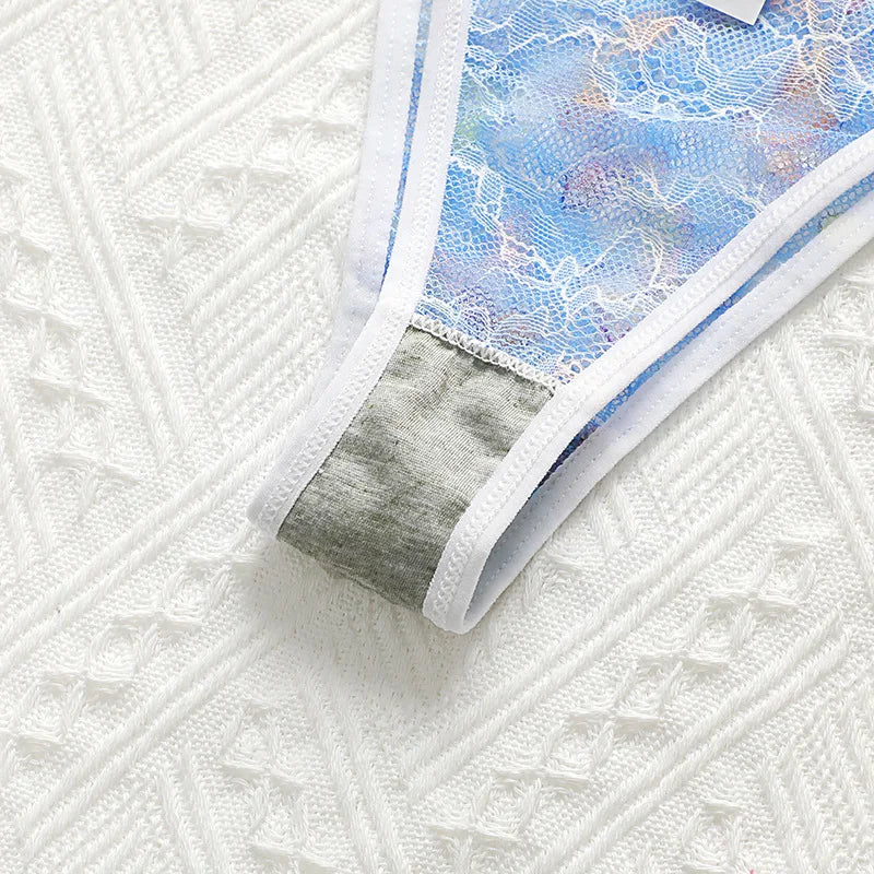 Toucheart Ultra Thin Underwear Transparent Lace Underwear Comfortable Breathable Briefs Exotic Mesh Underwear
