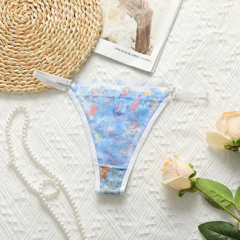 Toucheart Ultra Thin Underwear Transparent Lace Underwear Comfortable Breathable Briefs Exotic Mesh Underwear