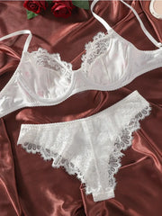Toucheart Underwear Intimate Push Up Bra Exotic Sets Bra Set Lace Panties Mesh Lingerie Suit