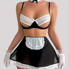 Toucheart Uniform Suit Maid Cosplay Sexiest Lace Crotchless Skirt Doll Desire Maids Perspective Sex Uniform