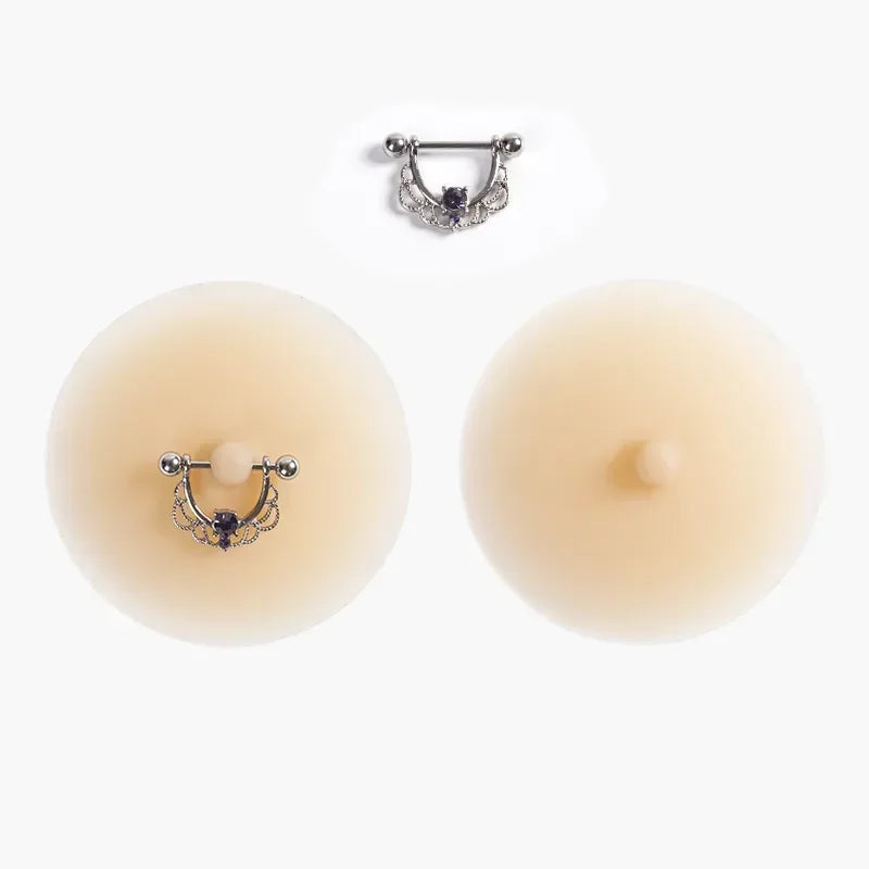 Toucheart Solid State Rubber Nipple Patch Invisible and Traceless Solid Chest Patch Breast Patch Nipple Decoration