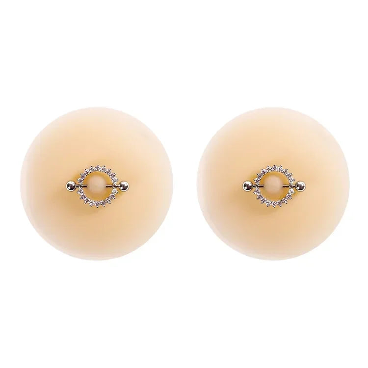Toucheart Solid State Rubber Nipple Patch Invisible and Traceless Solid Chest Patch Breast Patch Nipple Decoration