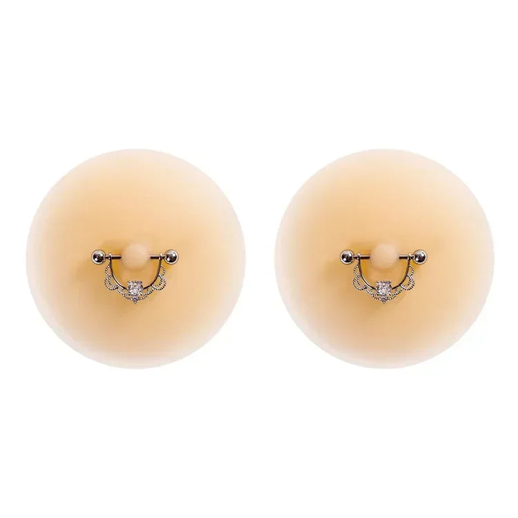 Toucheart Solid State Rubber Nipple Patch Invisible and Traceless Solid Chest Patch Breast Patch Nipple Decoration