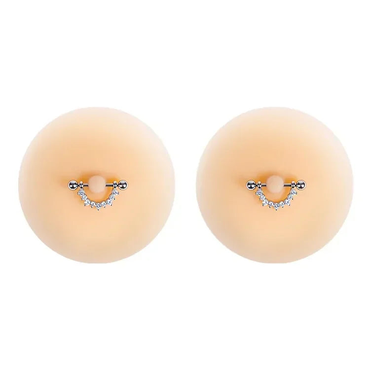 Toucheart Solid State Rubber Nipple Patch Invisible and Traceless Solid Chest Patch Breast Patch Nipple Decoration