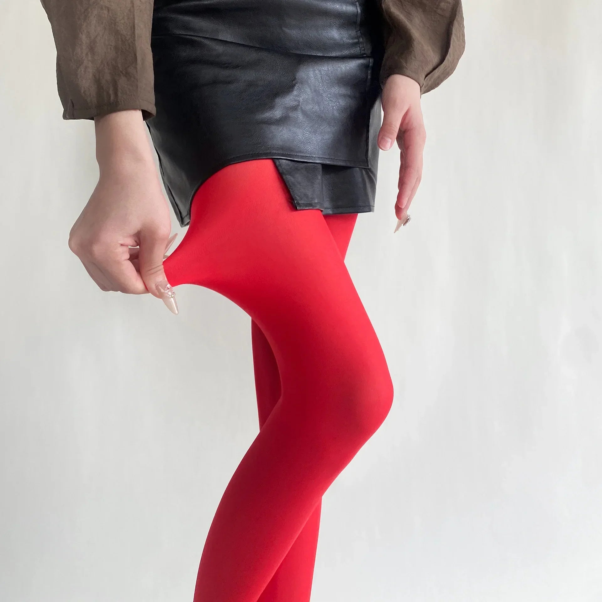 Toucheart Tights Leggings Bodycon Red See Through Lingerie Femme Pantyhose Slim Lace Stockings Lingerie