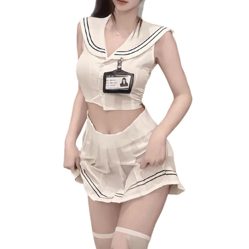Toucheart Erotic JK Skirt Student Uniform Slim Skirt Premium Romantic Intimate Underwear Set