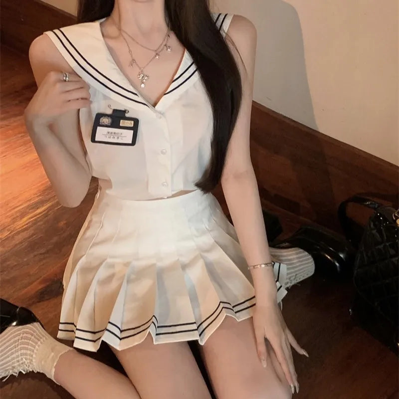 Toucheart Erotic JK Skirt Student Uniform Slim Skirt Premium Romantic Intimate Underwear Set