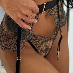 Two-piece Set G-string Transparent Underwear Lolita Romantic Lingeries Set Bra and Panties Sets Lingerie