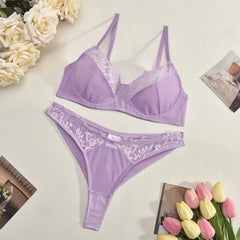 Underwear Set Lingerie Super Bra and Panties Sets Attractive Chest Bras Pyjama-sets Thong Vs