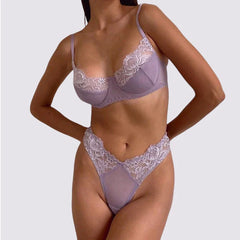 Underwear Set Lingerie Super Bra and Panties Sets Attractive Chest Bras Pyjama-sets Thong Vs