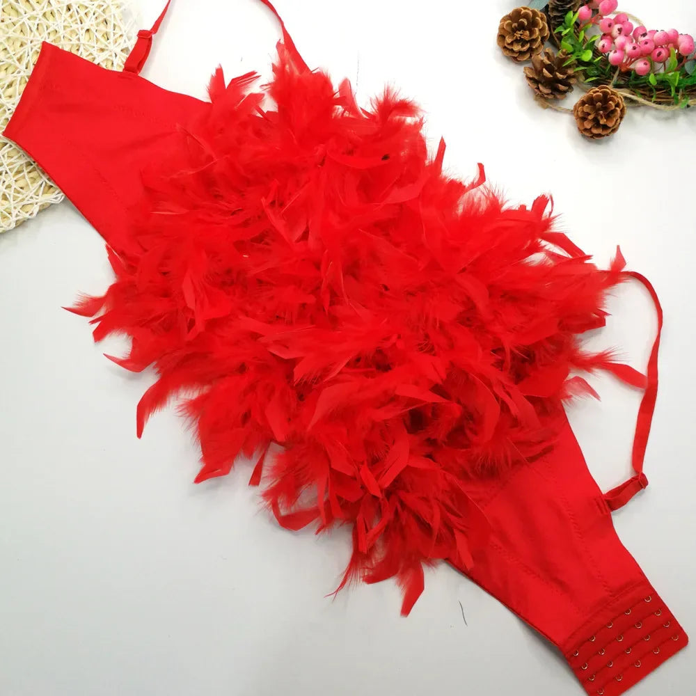 Visivane Tassel Feather Tanks Tops Streetwear Shirt Bra Blusa Camis Crop Top Corset