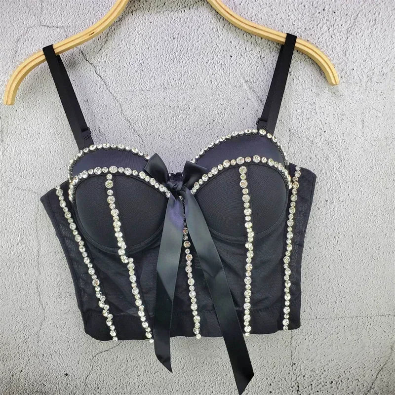 Visivane Club Cropped Shirt  Camis Shaper Tank Top Corset Blusas Roupas Femininas Bra Tops y2k