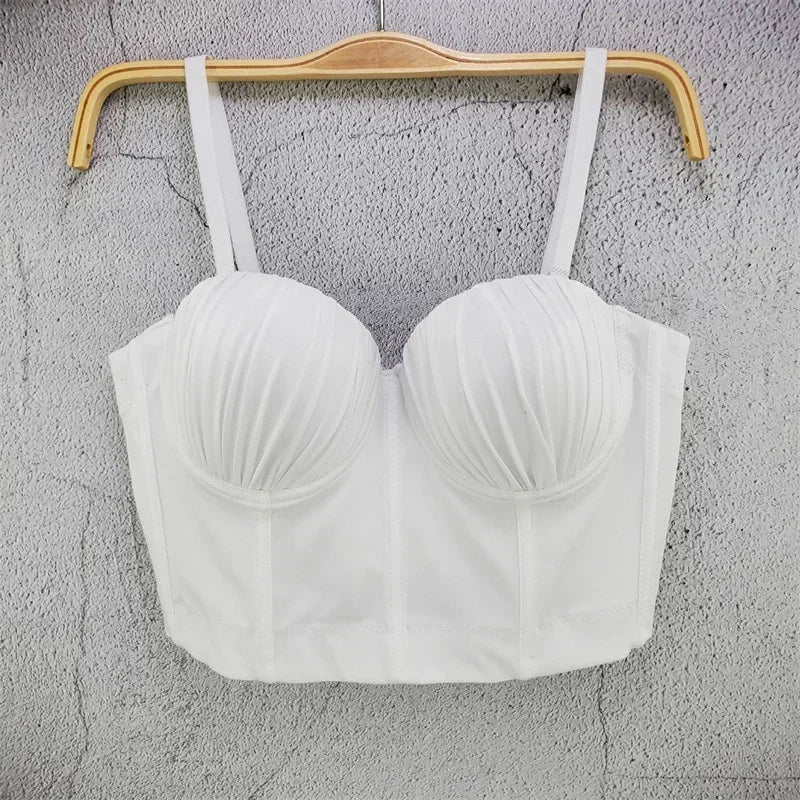 Visivane Club Cropped Shirt  Camis Shaper Tank Top Corset Blusas Roupas Femininas Bra Tops y2k