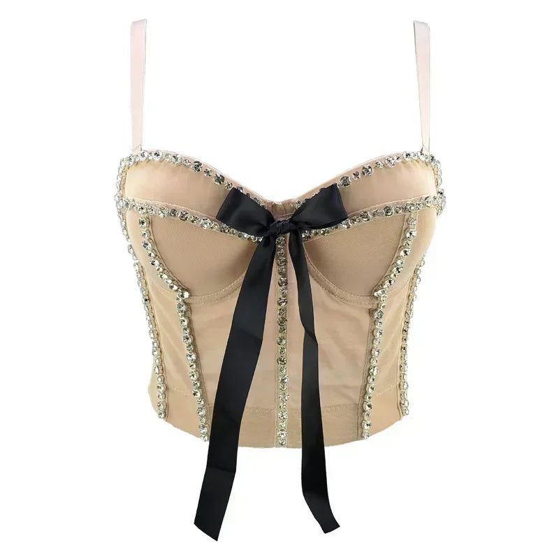 Visivane Club Cropped Shirt  Camis Shaper Tank Top Corset Blusas Roupas Femininas Bra Tops y2k