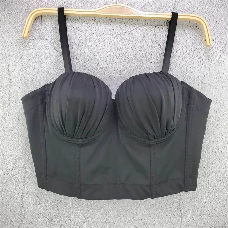 Visivane Club Cropped Shirt  Camis Shaper Tank Top Corset Blusas Roupas Femininas Bra Tops y2k