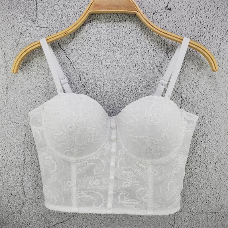 Visivane Club Cropped Shirt  Camis Shaper Tank Top Corset Blusas Roupas Femininas Bra Tops y2k