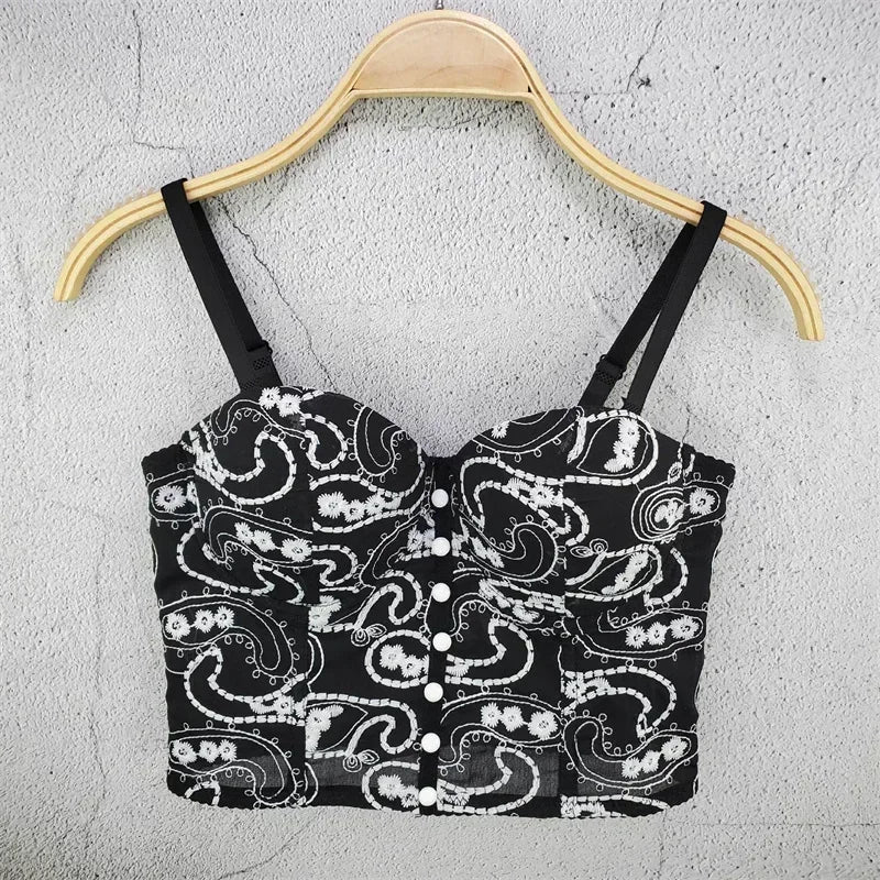 Visivane Club Cropped Shirt  Camis Shaper Tank Top Corset Blusas Roupas Femininas Bra Tops y2k