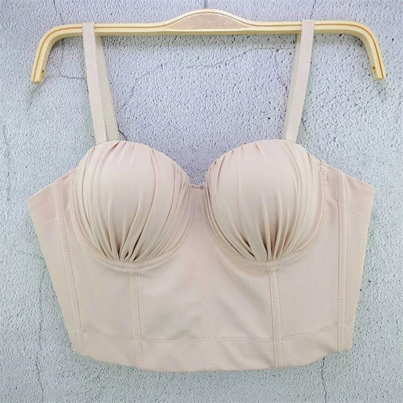 Visivane Club Cropped Shirt  Camis Shaper Tank Top Corset Blusas Roupas Femininas Bra Tops y2k