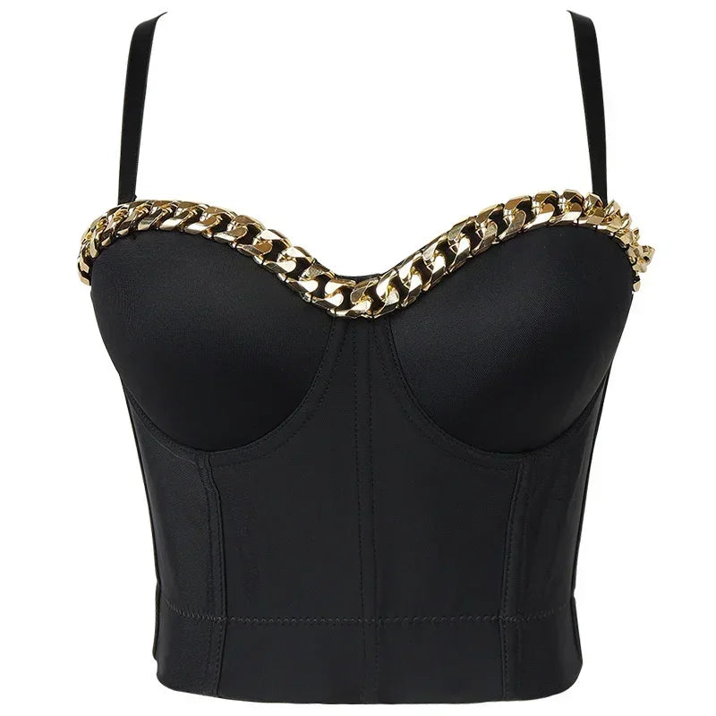 Visivane Crop Corset Tops Club Party Bra Tank Top Gothic Overbust Corsets Blusas Shirt  Bustiers
