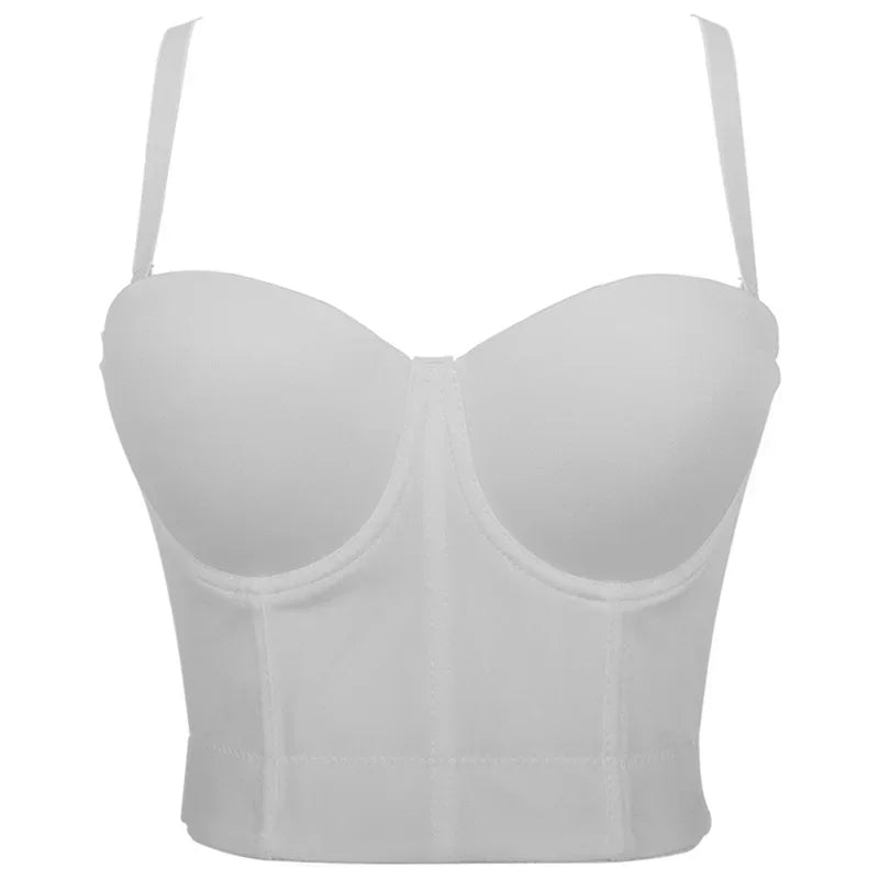 Visivane Crop Corset Tops Club Party Bra Tank Top Gothic Overbust Corsets Blusas Shirt  Bustiers