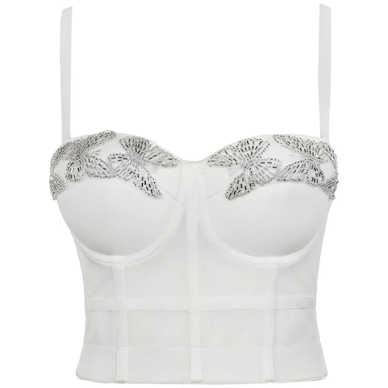 Visivane Crop Corset Tops Club Party Bra Tank Top Gothic Overbust Corsets Blusas Shirt  Bustiers