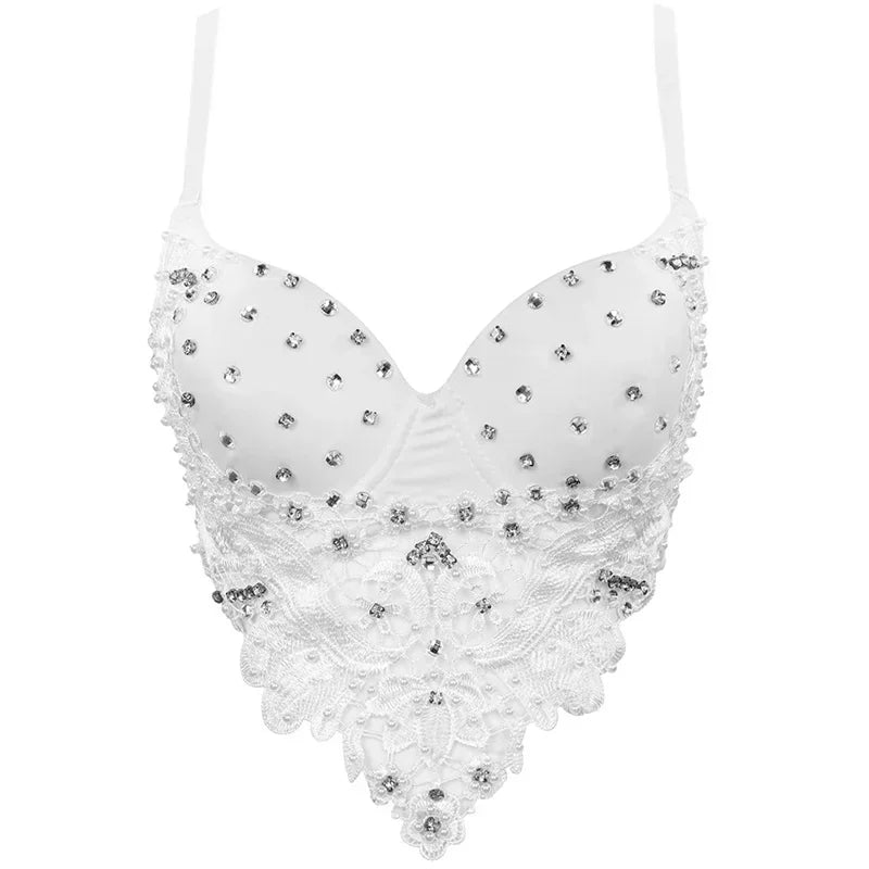 Visivane Crop Corset Tops Club Party Bra Tank Top Gothic Overbust Corsets Blusas Shirt  Bustiers