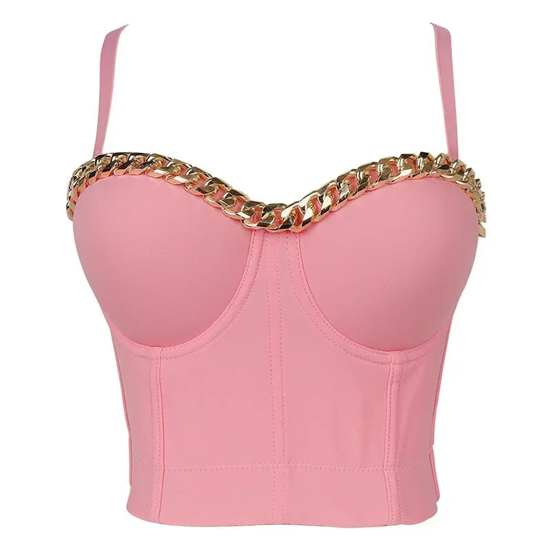 Visivane Crop Corset Tops Club Party Bra Tank Top Gothic Overbust Corsets Blusas Shirt  Bustiers