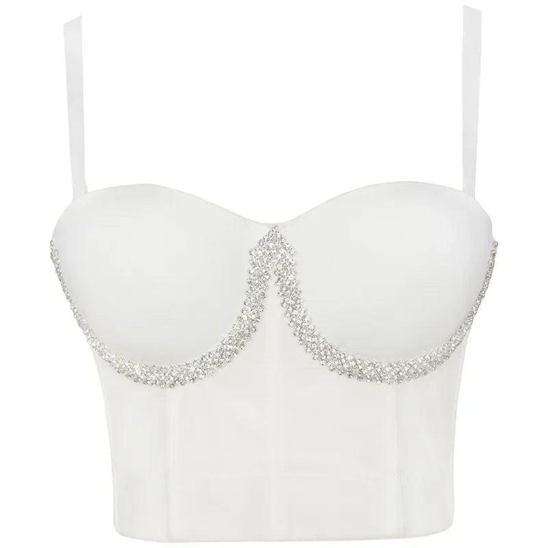 Visivane Crop Corset Tops Club Party Bra Tank Top Gothic Overbust Corsets Blusas Shirt  Bustiers