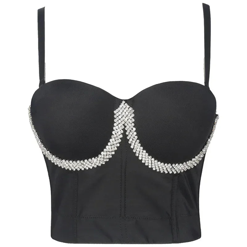 Visivane Crop Corset Tops Club Party Bra Tank Top Gothic Overbust Corsets Blusas Shirt  Bustiers
