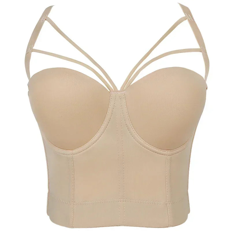 Visivane Crop Corset Tops Club Party Bra Tank Top Gothic Overbust Corsets Blusas Shirt  Bustiers