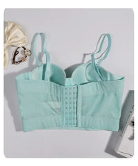 Visivane Tops Corset Y2k Beading Club Ropa Mujer Sling Streetwears Party