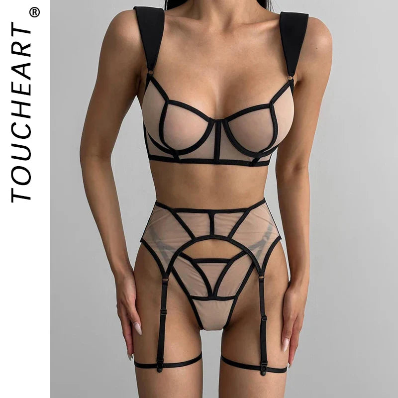 Underwear Set Bras Sex Lingerie Outfit Vs Attractive Chest Thong Romantic Lingeries