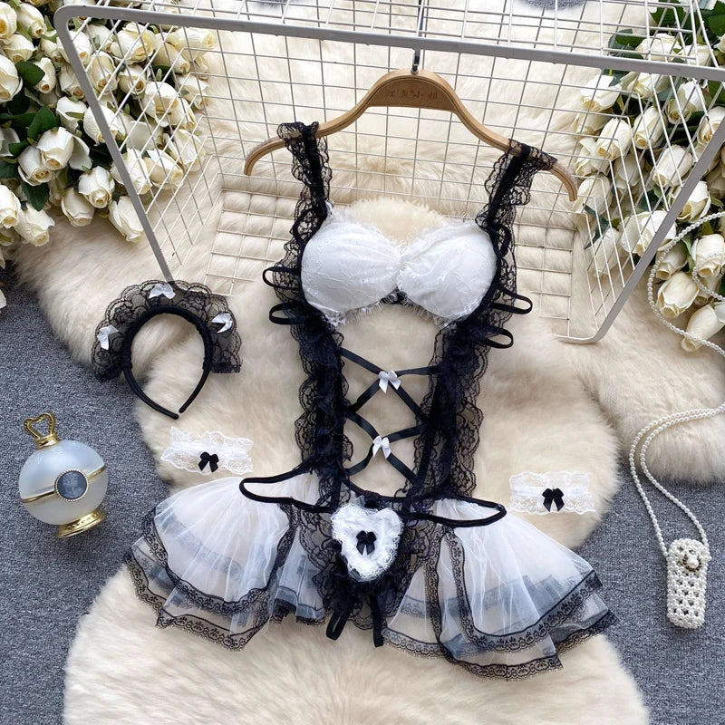 Bras Underwear Sets Lingerie Outfit Bra and Panty Set  Attractive Chest Below Sex