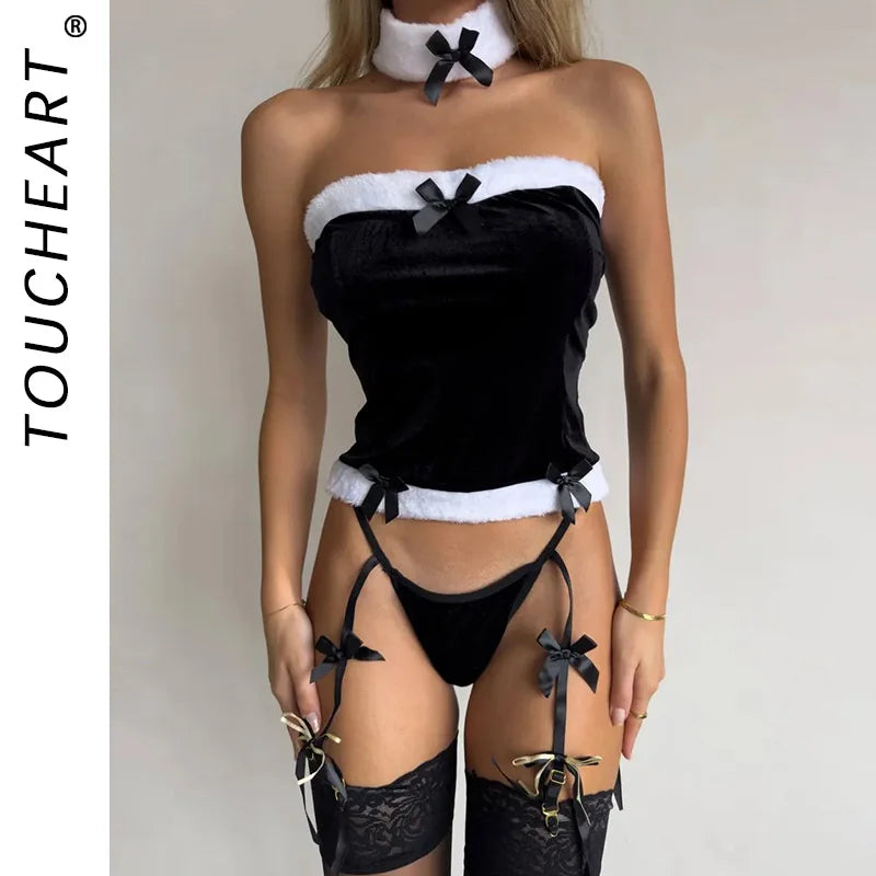 Bras Underwear Sets Lingerie Outfit Bra and Panty Set  Attractive Chest Below Sex