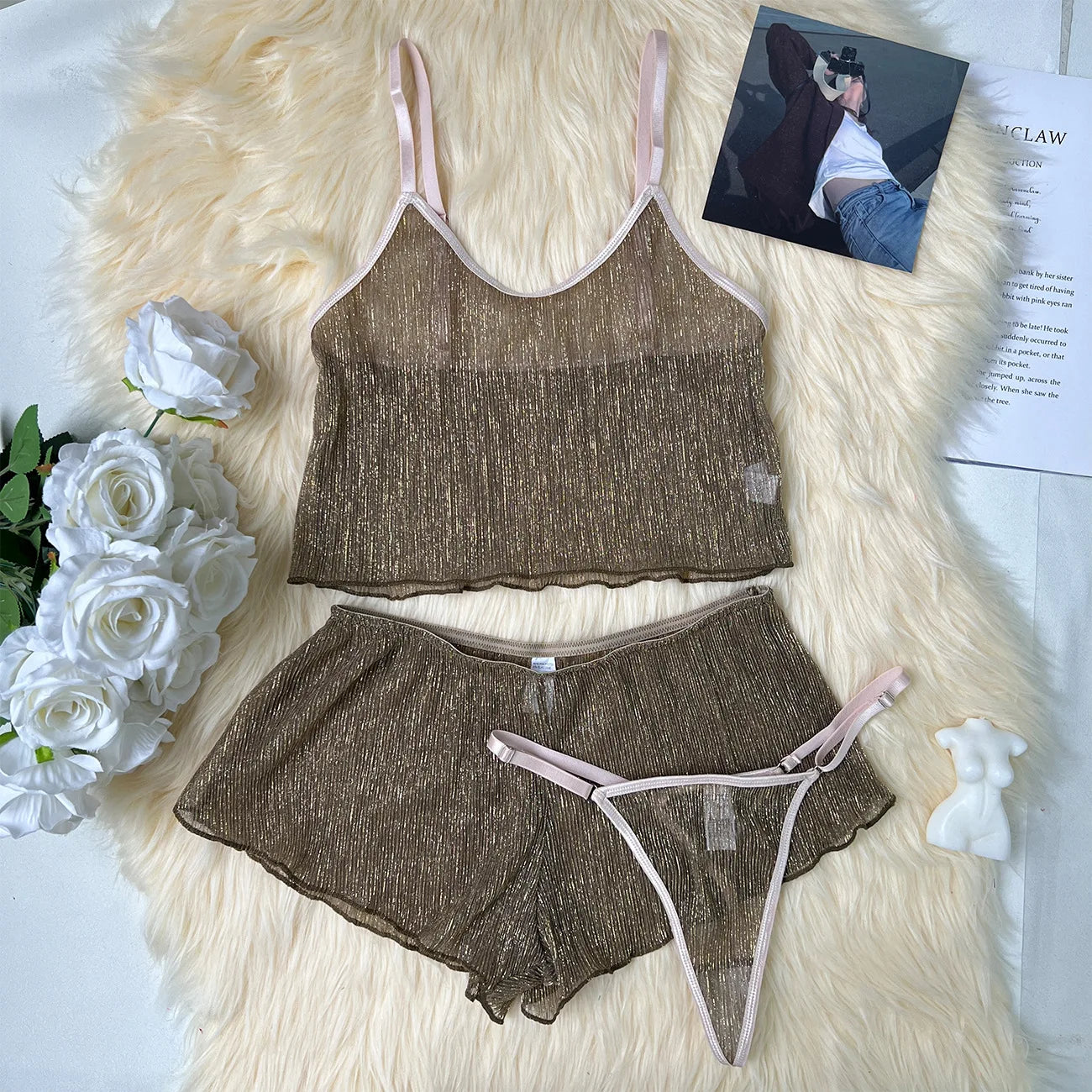 Lace Underwear Set Lingerie Bra and Panty Set Erotic Lingerie Outfit Lingrie Femme Large Bras Thong